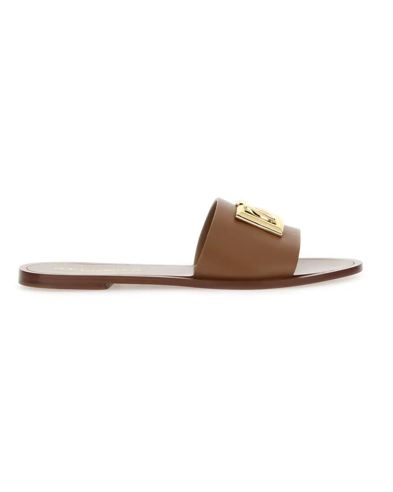 Dolce & Gabbana Ledersandal Buff