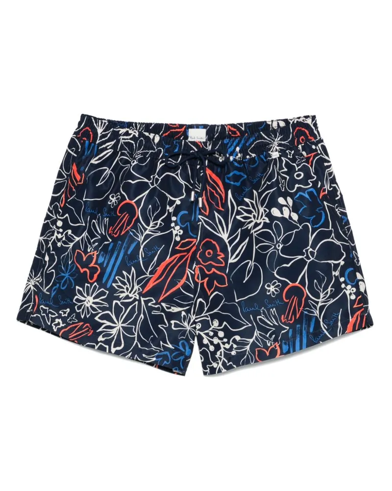 Paul Smith Blumendruck Schwimmshorts Blue
