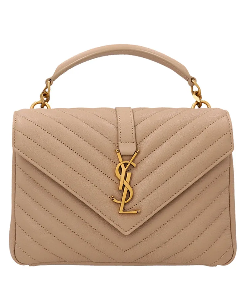 Saint Laurent Midi-Umhängetasche „College Beige