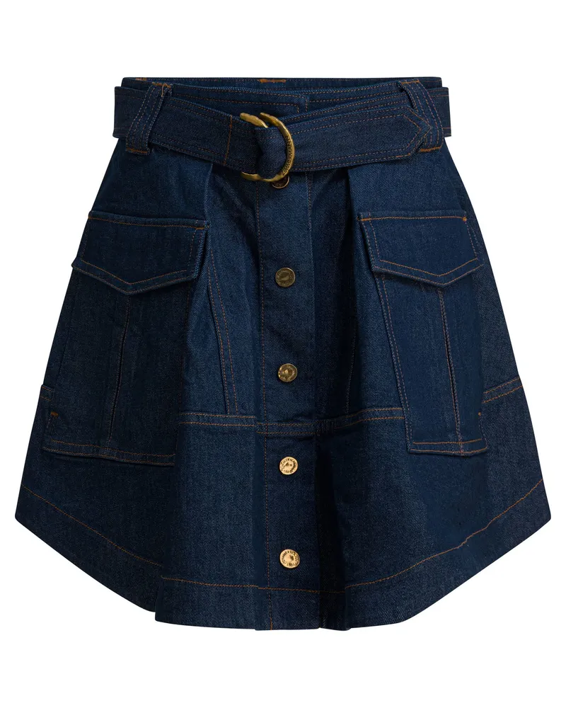 Zimmermann Jeansrock mit Gürtel Blue