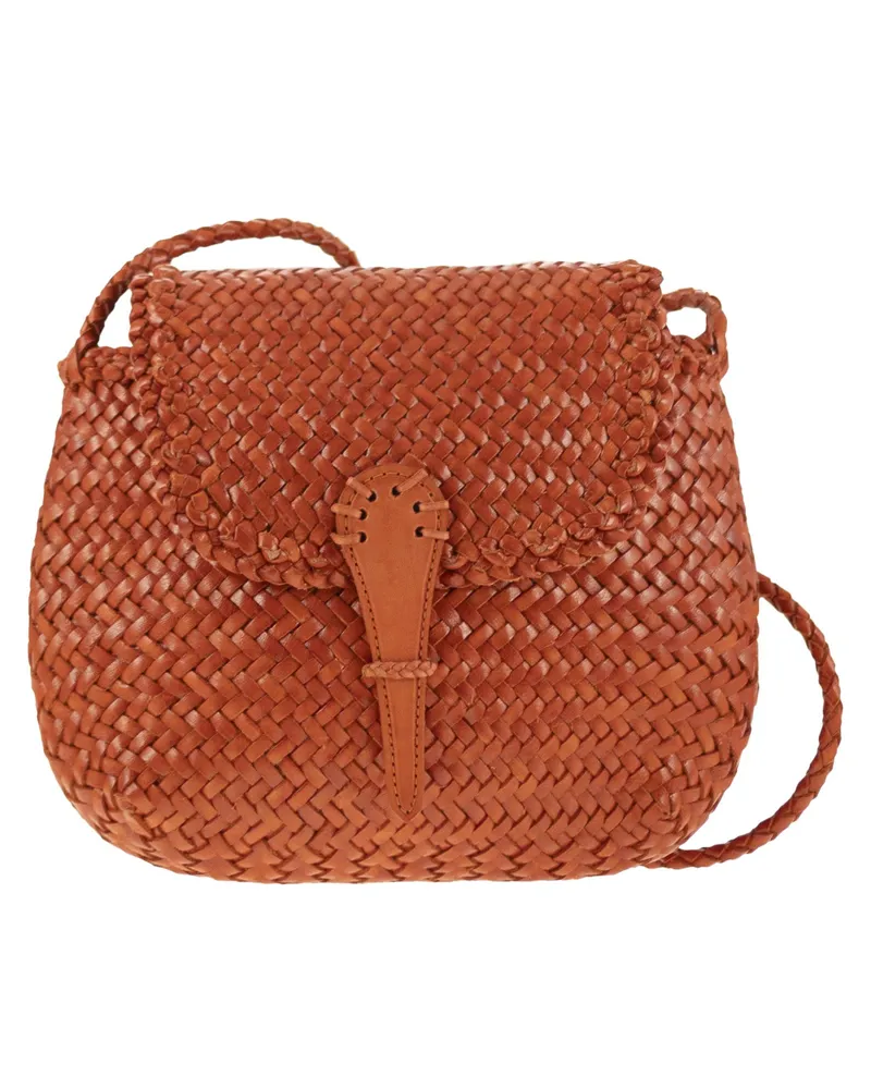 Dragon Mini City Bag gewebte Ledertasche Orange