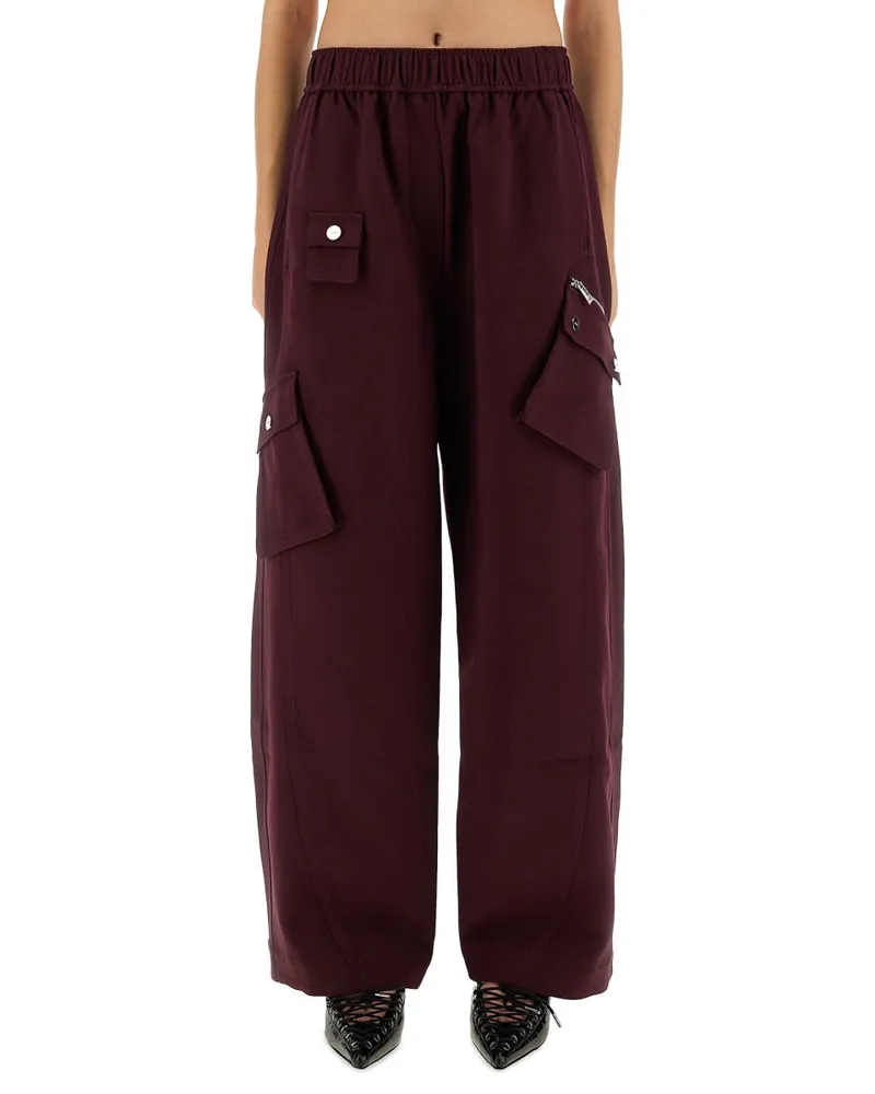 Ganni Twillhose Bordeaux