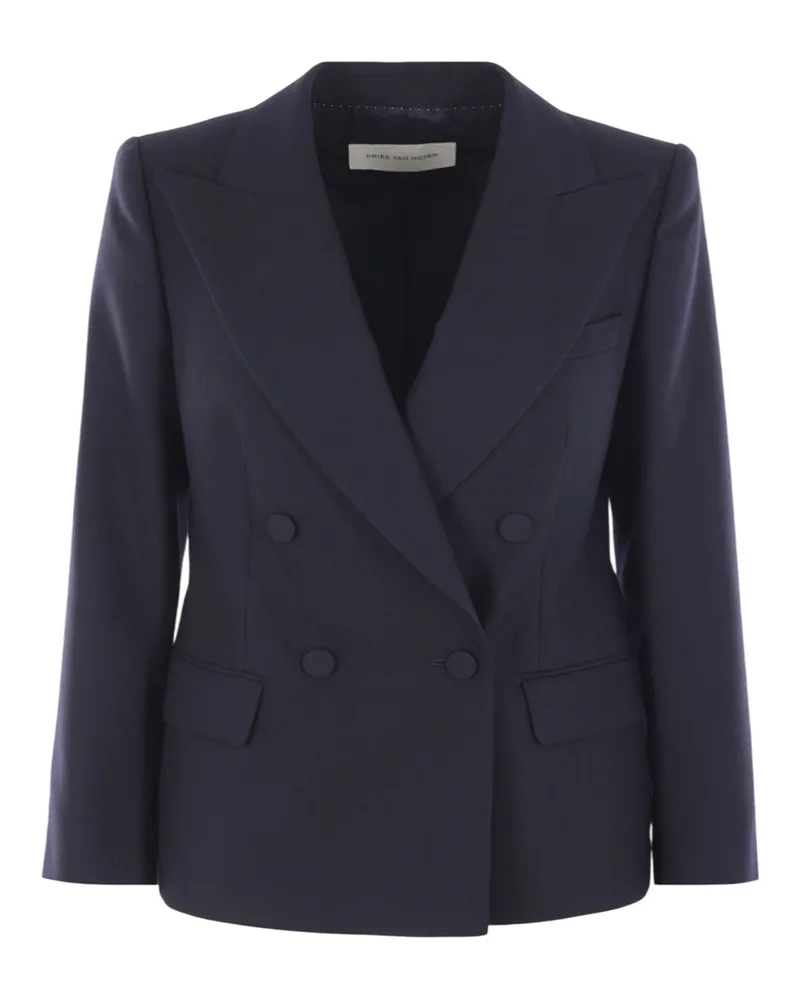 Dries van Noten DRIES VAN NERNE HEERAURA DOPPER BRAUTED WOLL JACKE 509	navy