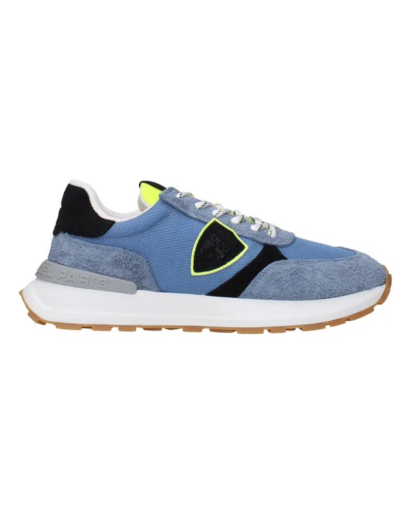 Philippe Model Sneakers Antibes Man Fabric Blau/Gelb Fluo -