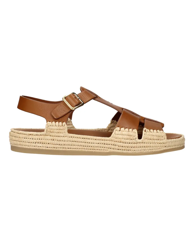 Prada Damens Braun/Ledersandalen -