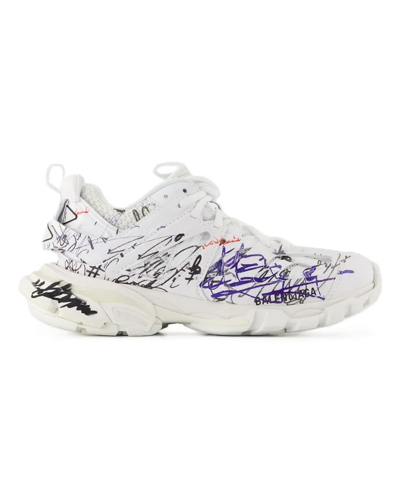Balenciaga Track Sneakers  Nylon White White