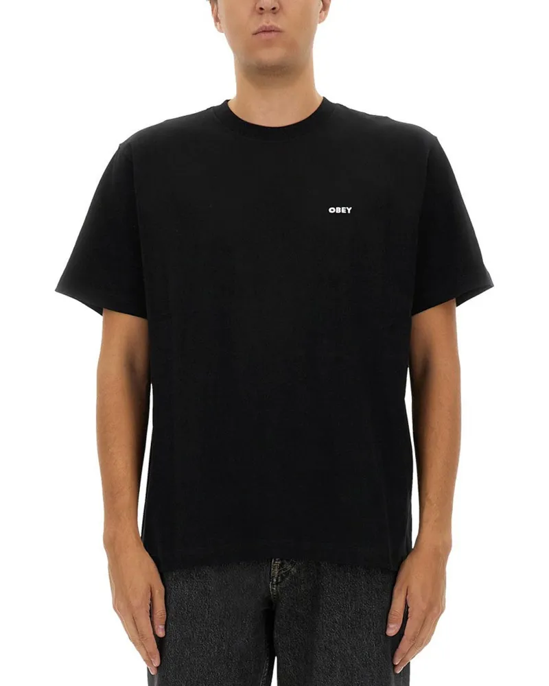 Obey Gehorchen etablierte Werke kühnes T -Shirt Black