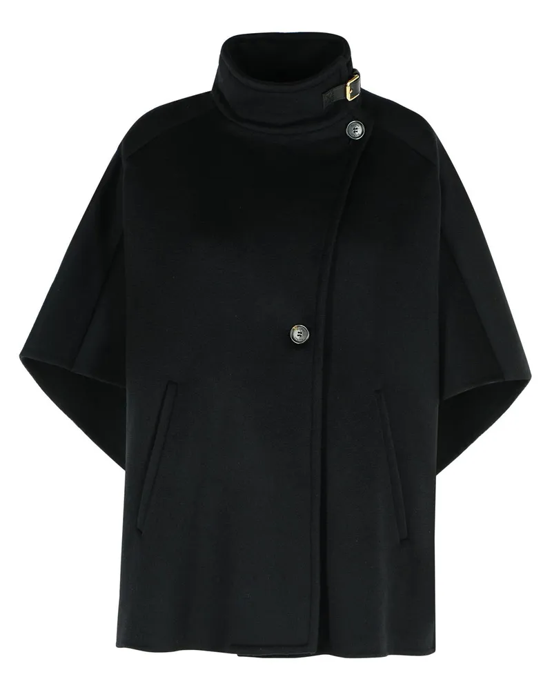 Max Mara Derrik' Black Cashmere Cape Black