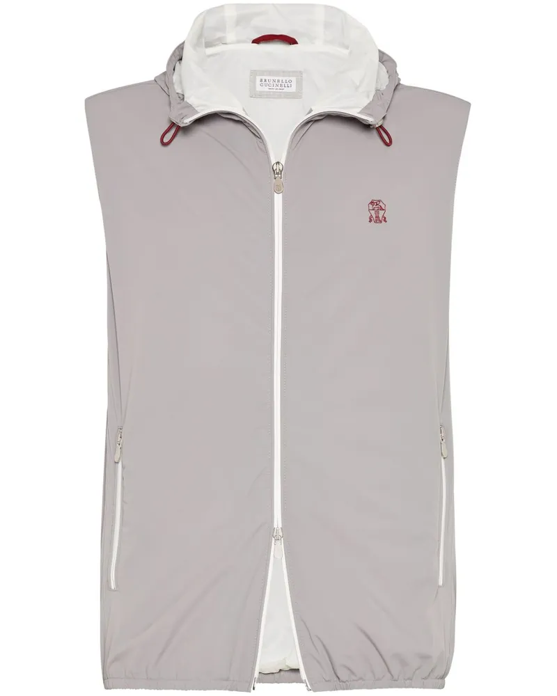 Brunello Cucinelli Wasserabweisende Weste von Grey