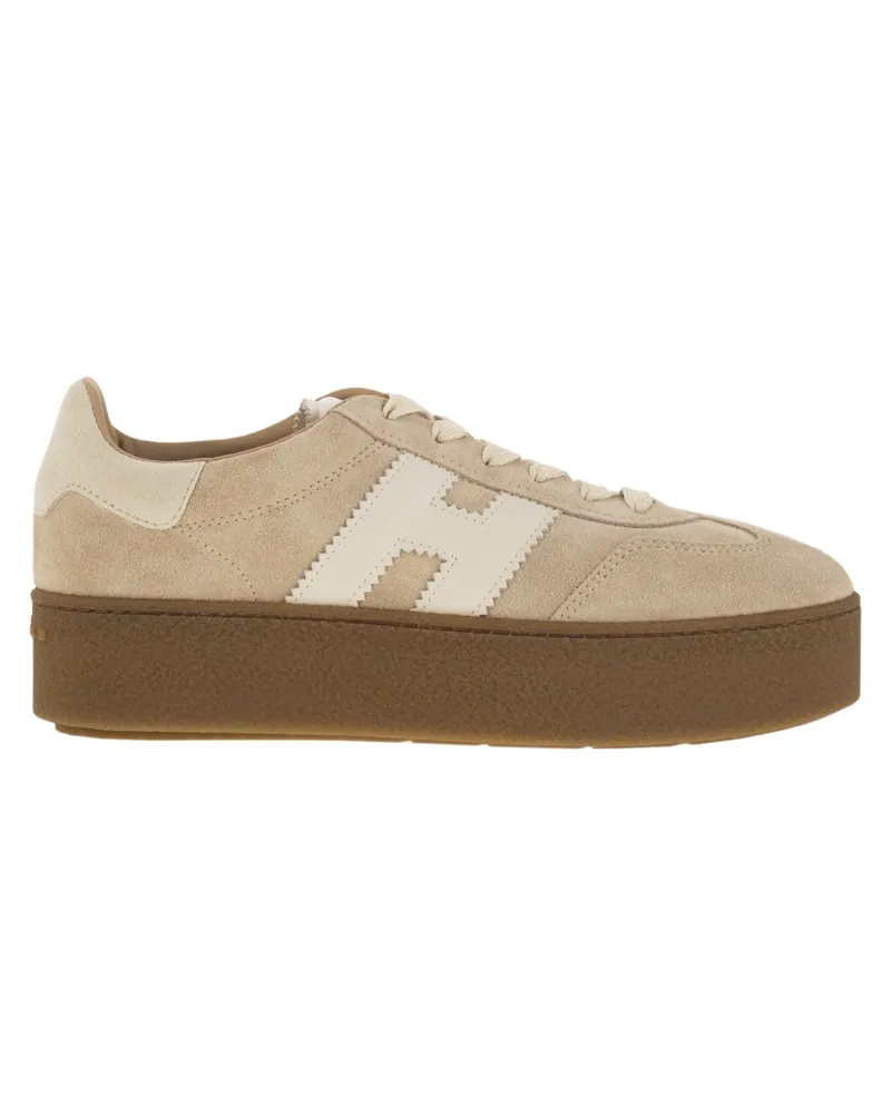 Hogan coole Wildleder -Trainer mit dicken Sohlen Sand