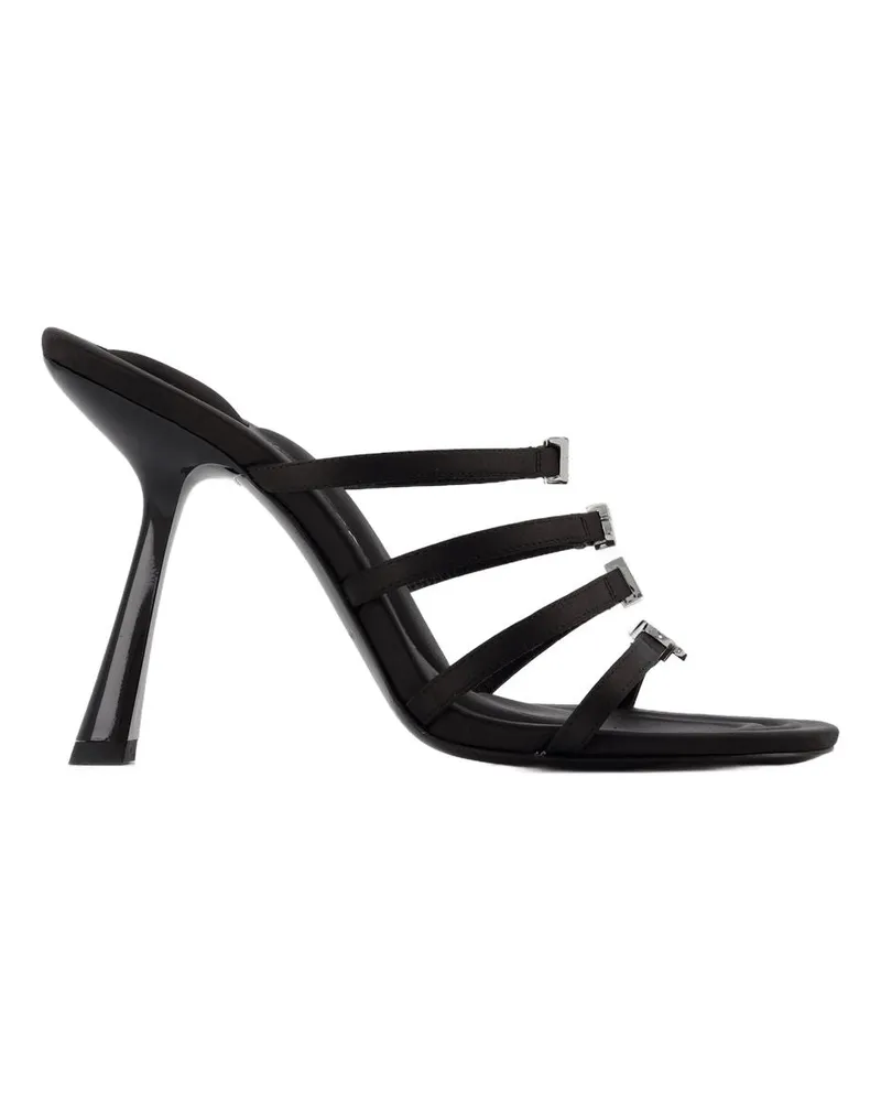 Alexander Wang Nala 105 Logo Sandalen  Black Satin Black