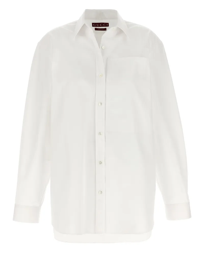 Gucci Hemd mit -Stickerei White