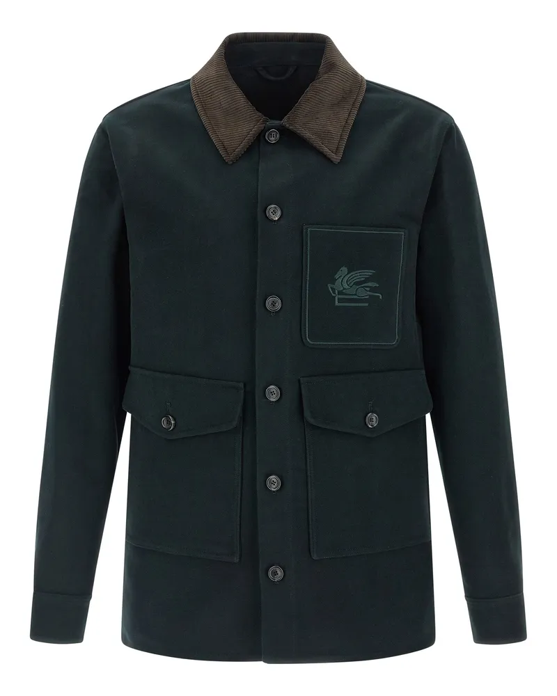 Etro Jacke „Pegaso“ mit Stickerei Green