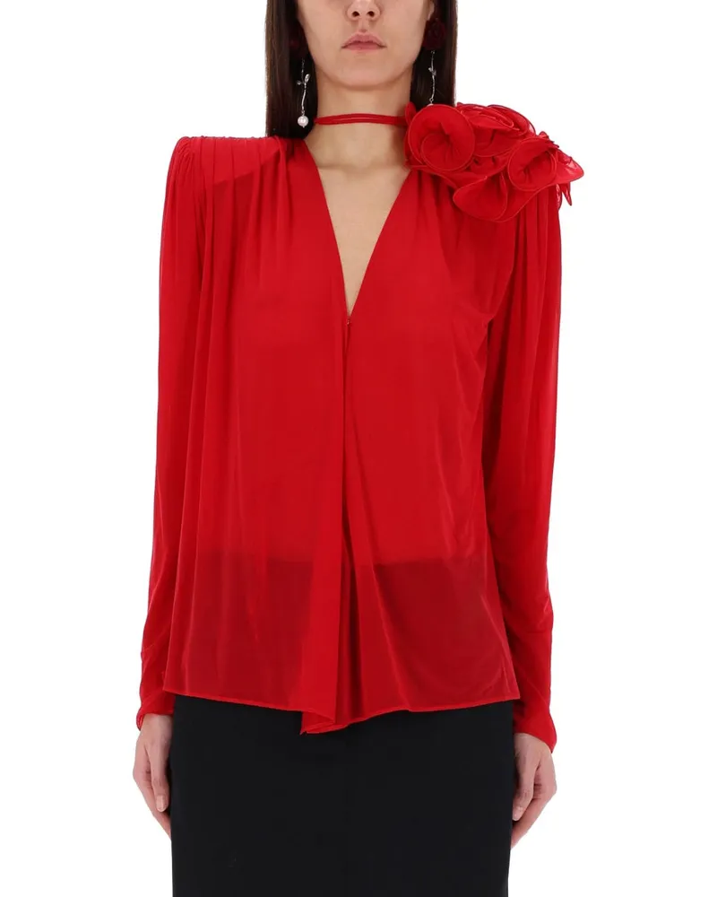 Magda Butrym bluse mit Blume Red