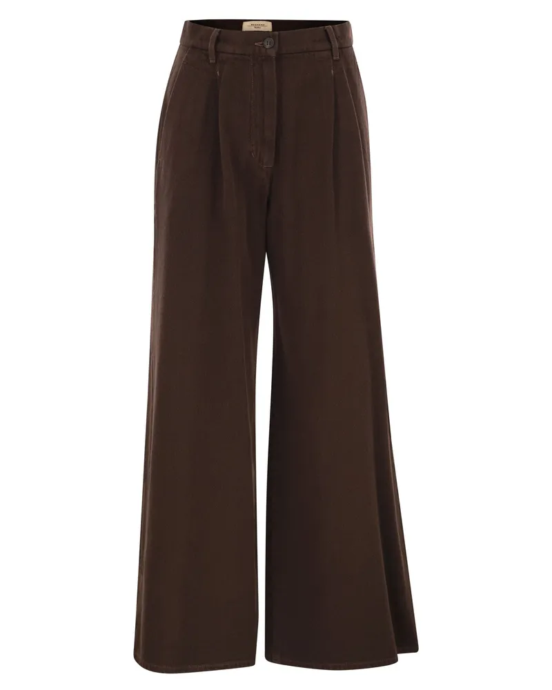 Weekend Max Mara Nanda Cotton Bull Hose Chocolate