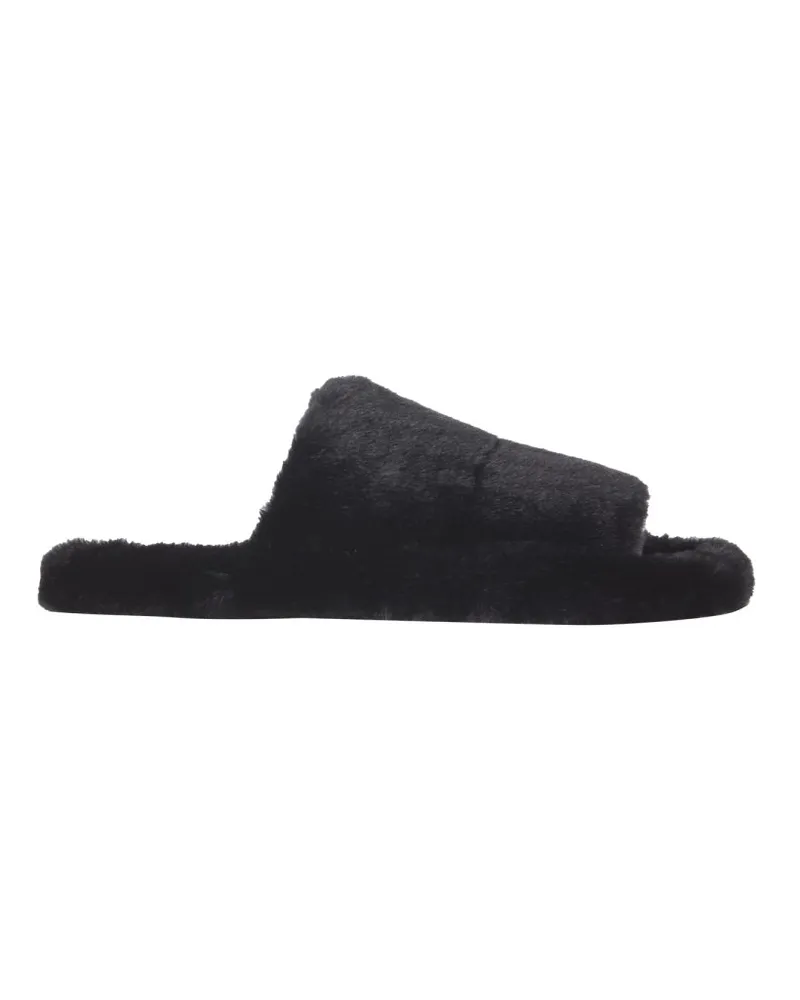 Dolce & Gabbana Pelzsandalen Black