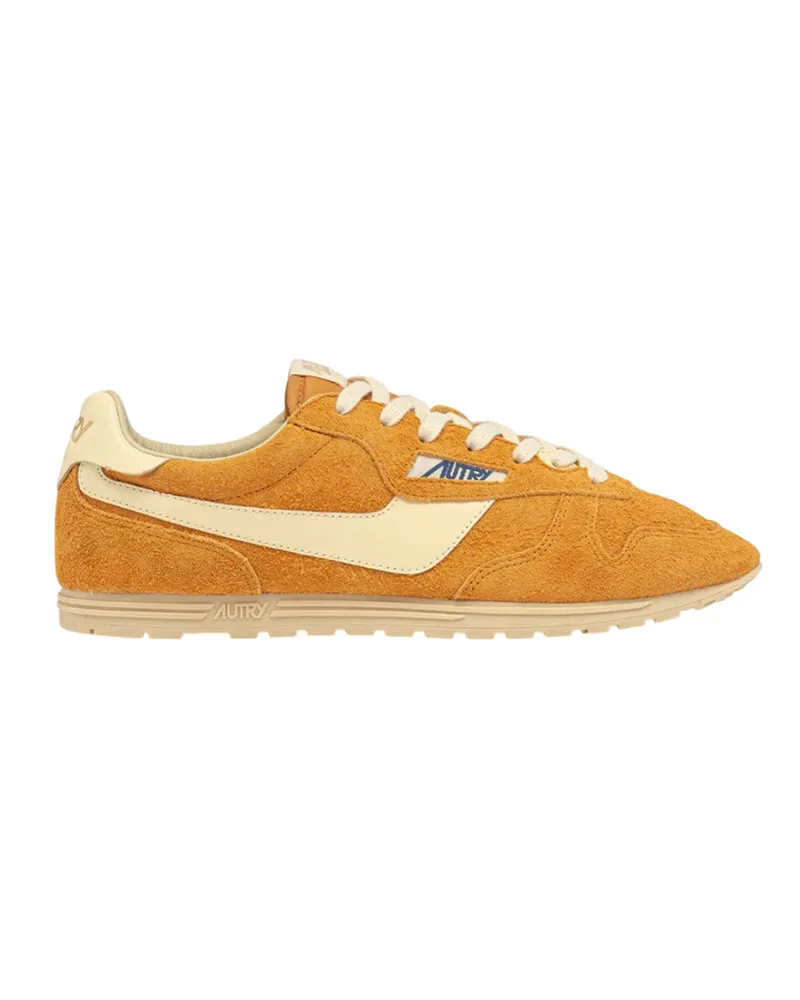 AUTRY Windspin -Turnschuhe in Wildleder und Cadmiumleder und Rutabaga Cadm