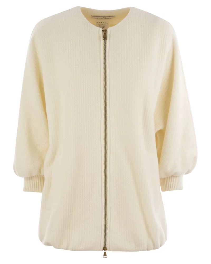 Max Mara Max Mara Cirino Wolle und Kaschmir -Strickjacke White