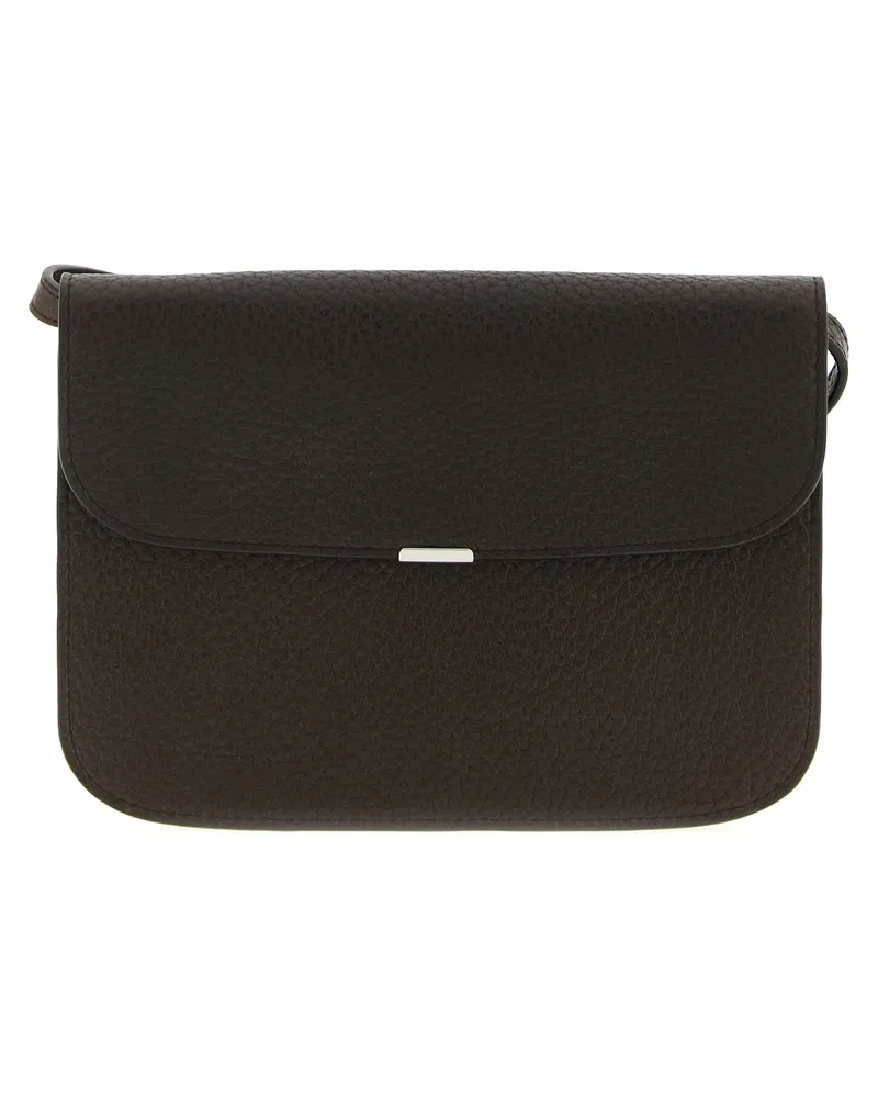 Christophe Lemaire Umhängetasche „Soft Tab Wallet Brown