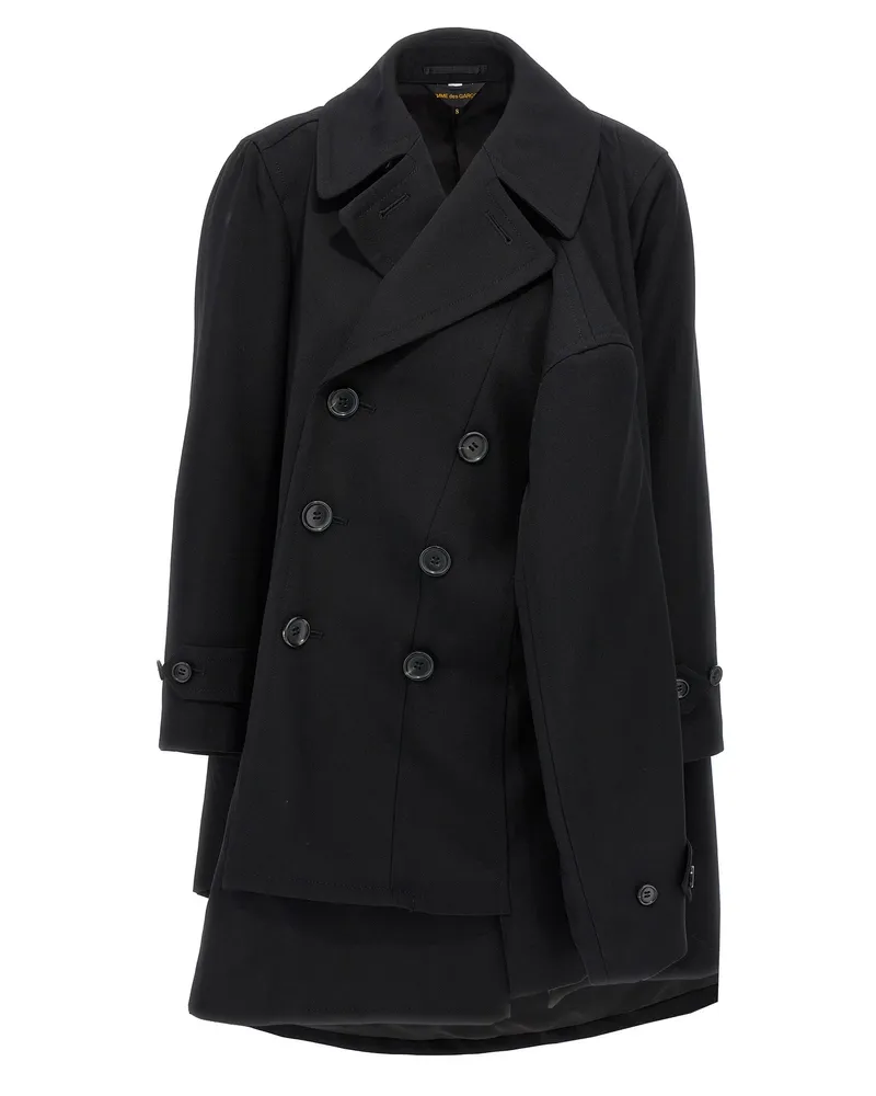 Comme des Garçons Doppelbrust 4 Ärmel Schwarz