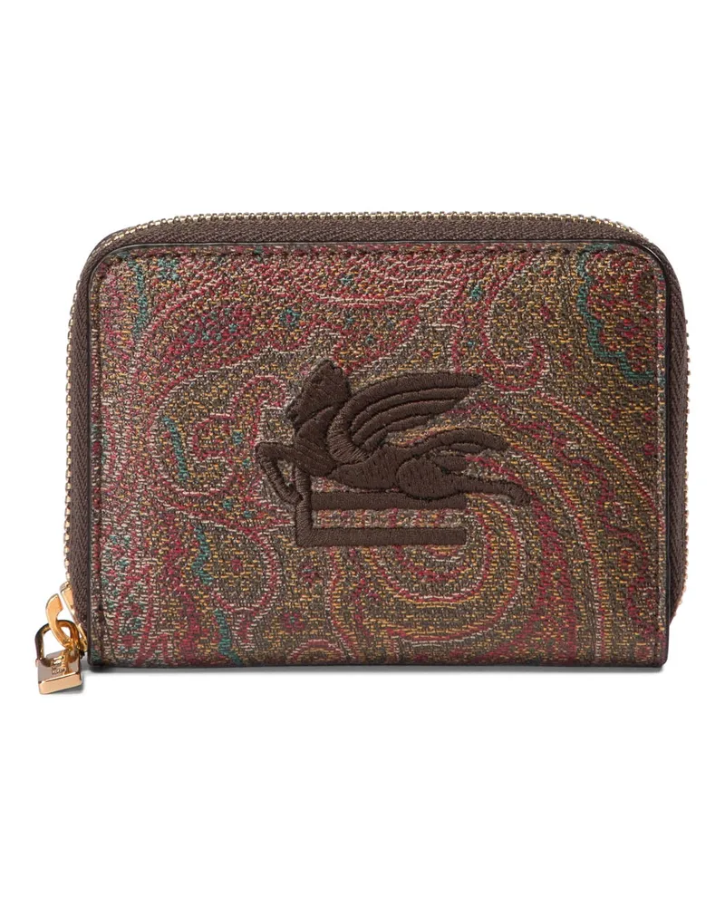 Etro Geldbörse „Arnica“ mit Pegasus Bordeaux