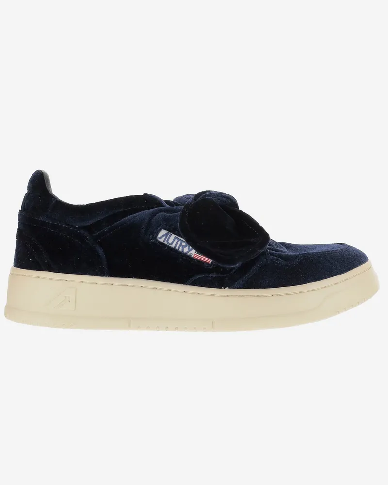 AUTRY Medalist Low Velvet Bow Sneakers Blue