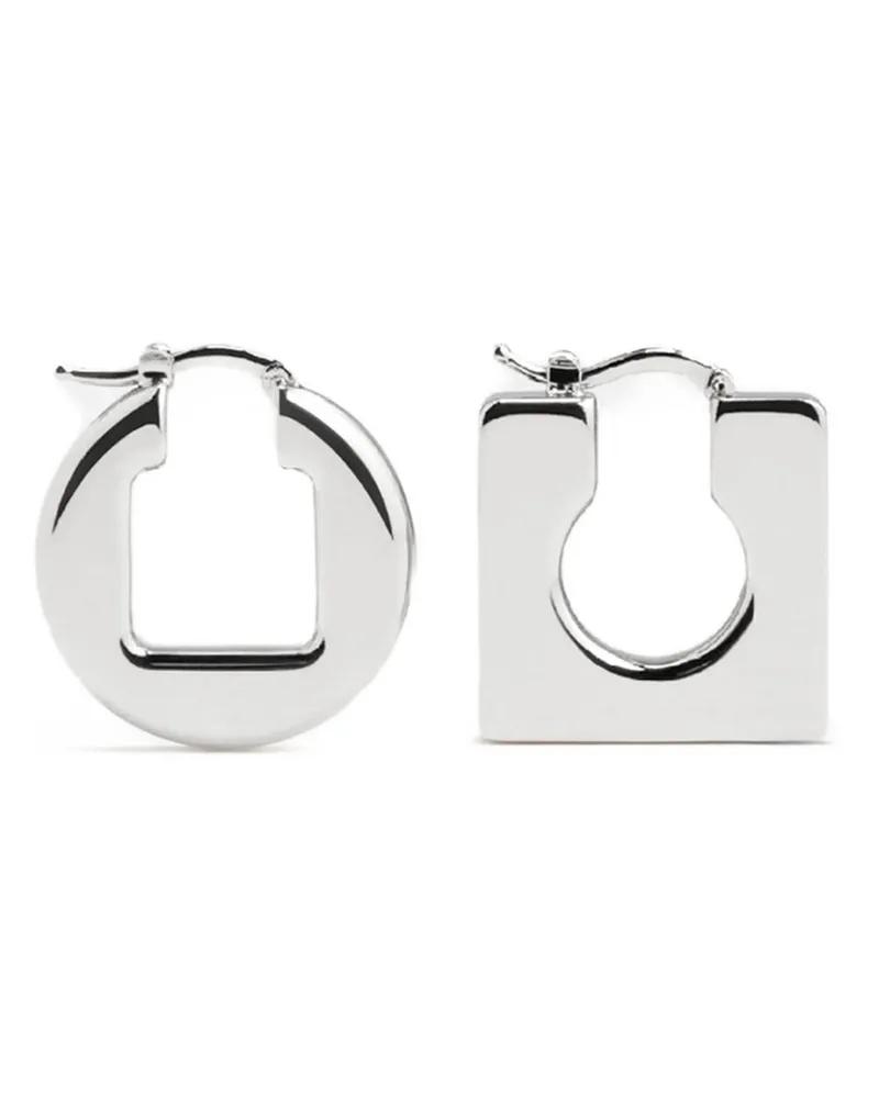 Jacquemus Les Boucles Rond Carré' Ohrringe Silver