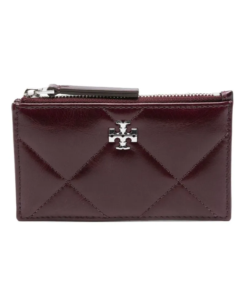 Tory Burch Kira Lederkartenkoffer Bordeaux