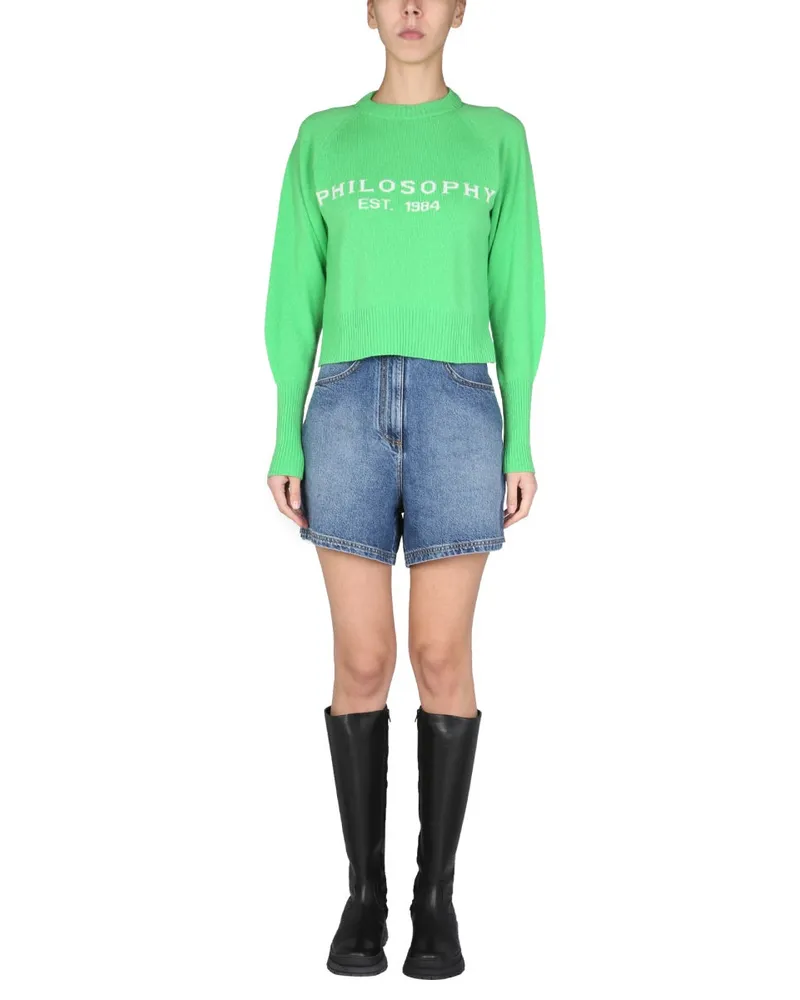 Philosophy Di Lorenzo Serafini Philosophie di Lorenzo Serafini -Pullover mit Logo Inlay Green