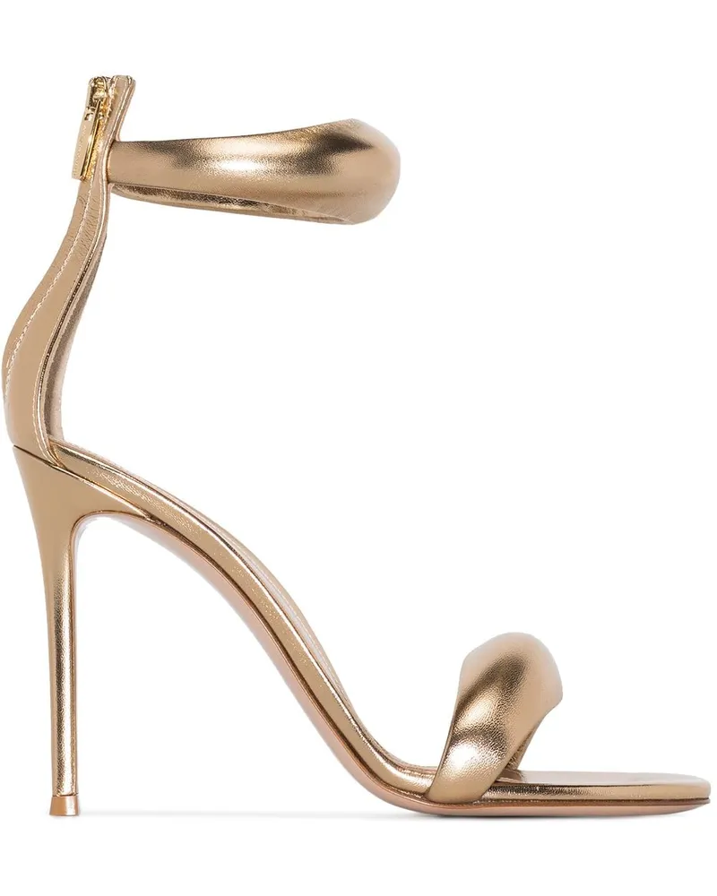 Gianvito Rossi Bijoux Lederferse Sandalen Golden