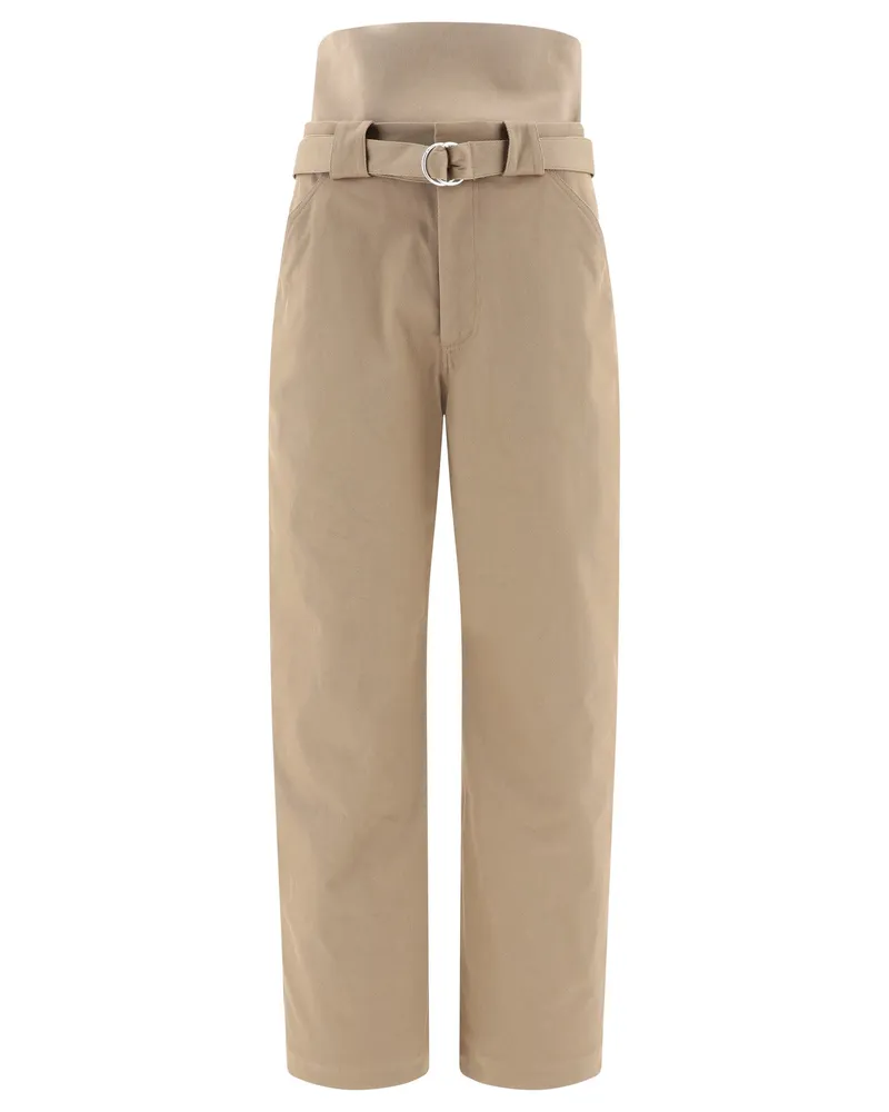 Alaïa Cargohose mit Strickband Beige