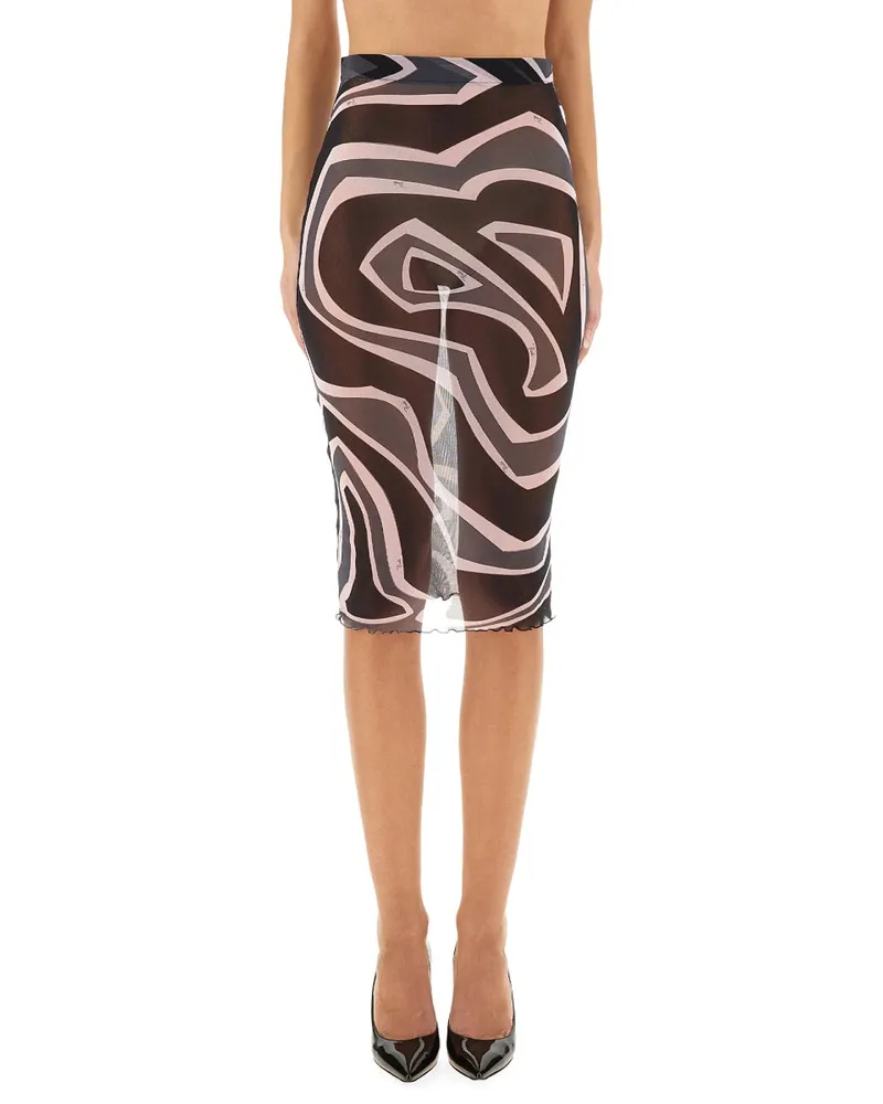 Emilio Pucci Maze Print Midi Rock Multicolour