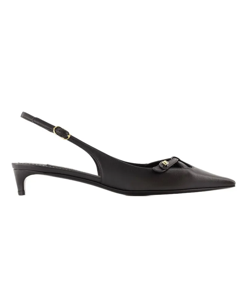 Dolce & Gabbana Slingbacks  Leder schwarz Black