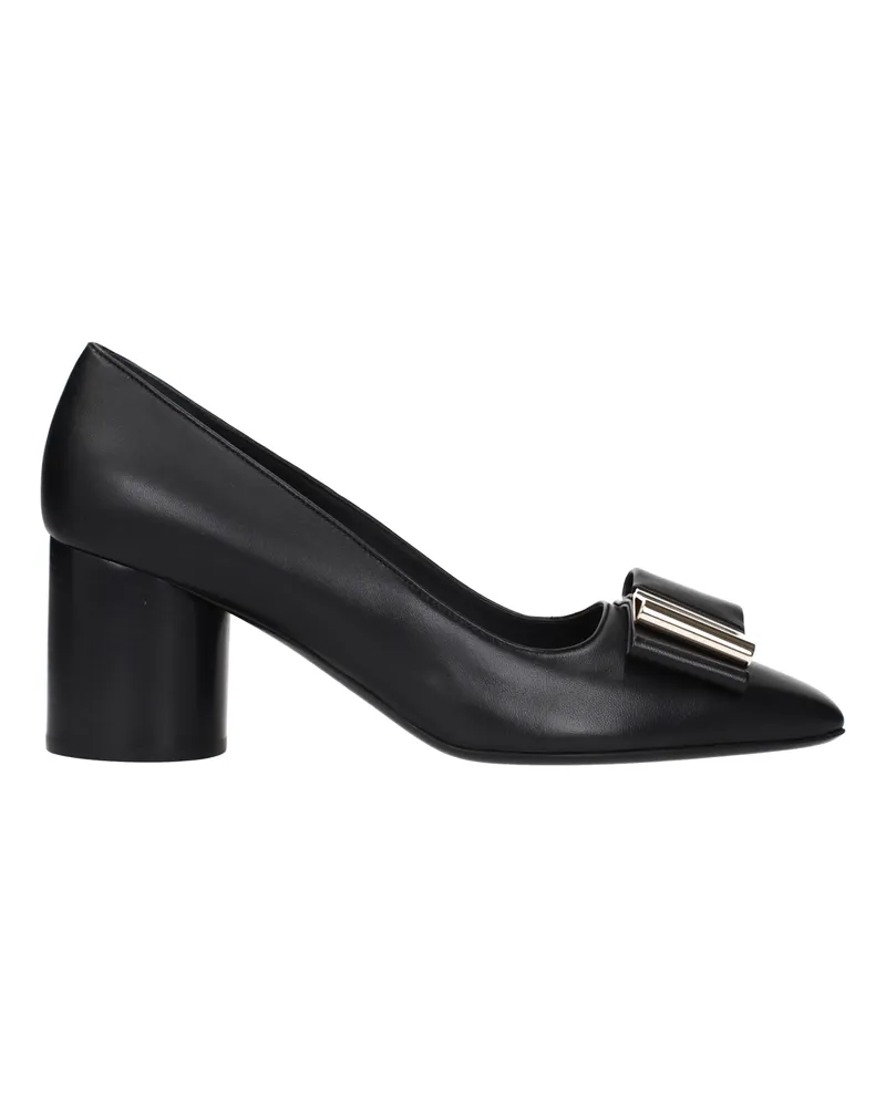 Ferragamo Lena Damens Pumps aus schwarzem Leder -