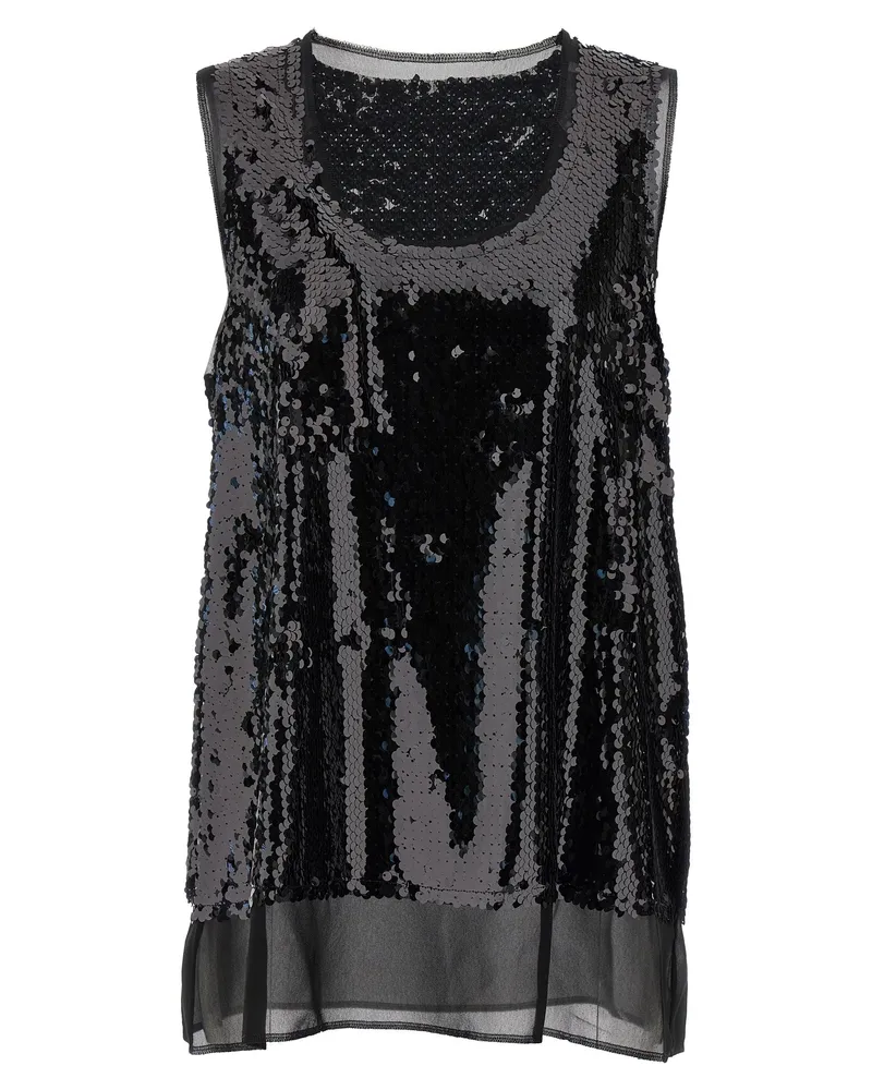 Comme des Garçons Pailletten Top Black