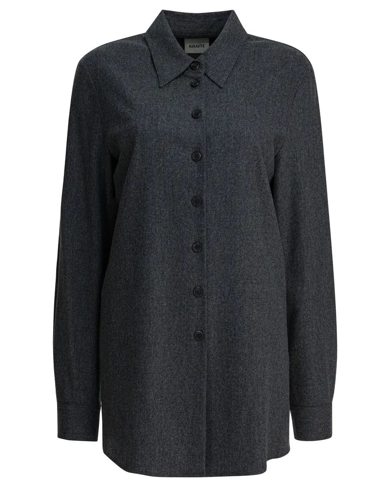 KHAITE Auryn“-Hemd aus -Wolle und Kaschmir Grey