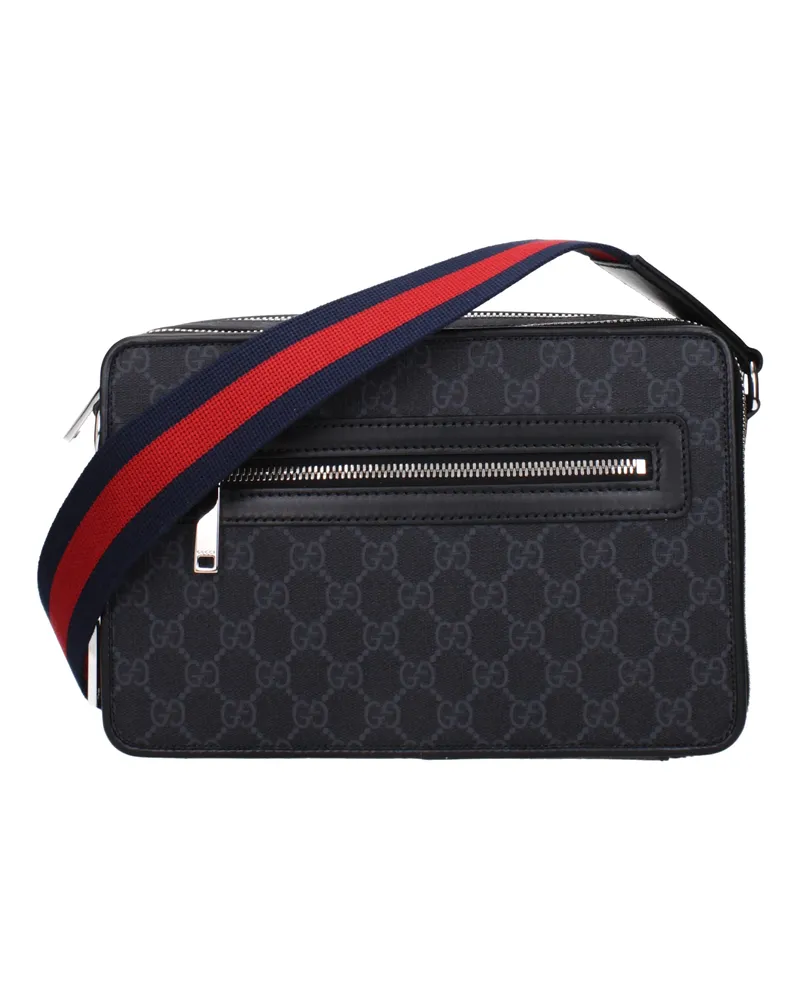 Gucci Herrens Umhängetaschen aus schwarzem Stoff -