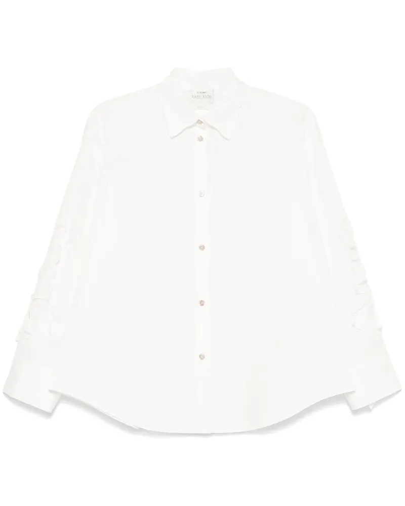 forte_forte en fleur" Stickerei Cotton Poplin Shirt 