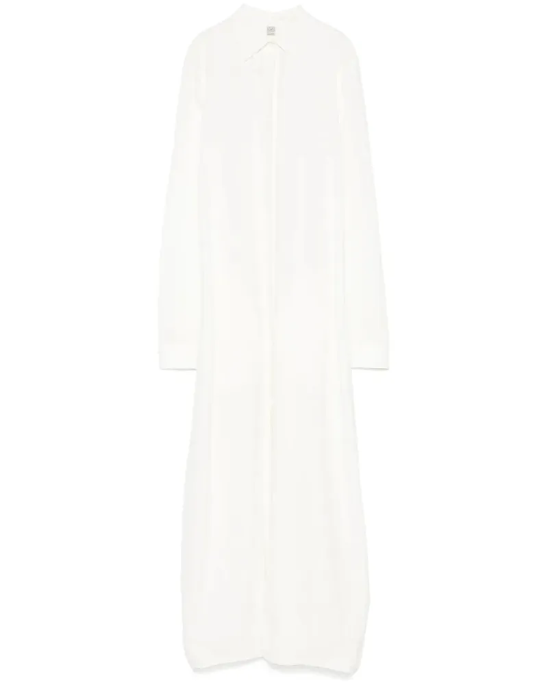 Totême Long Shirt Kleid White