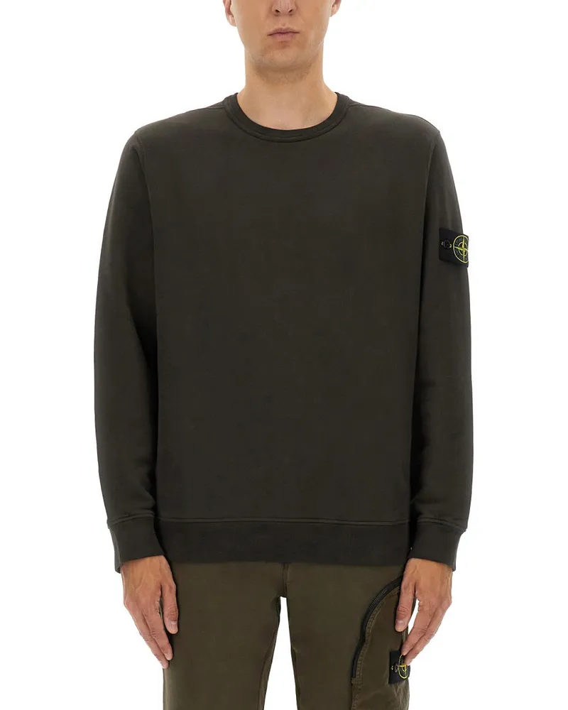 Stone Island Bio -Baumwoll -Sweatshirt Grey