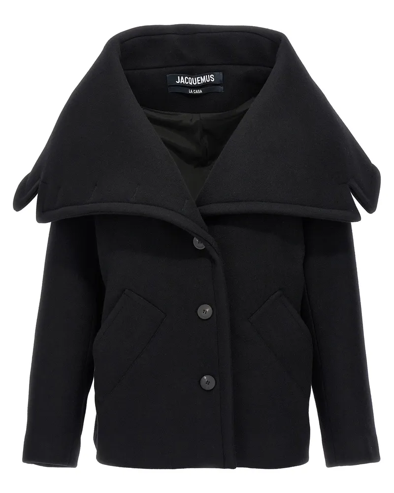 Jacquemus Le Caban Caruso' Mantel Black