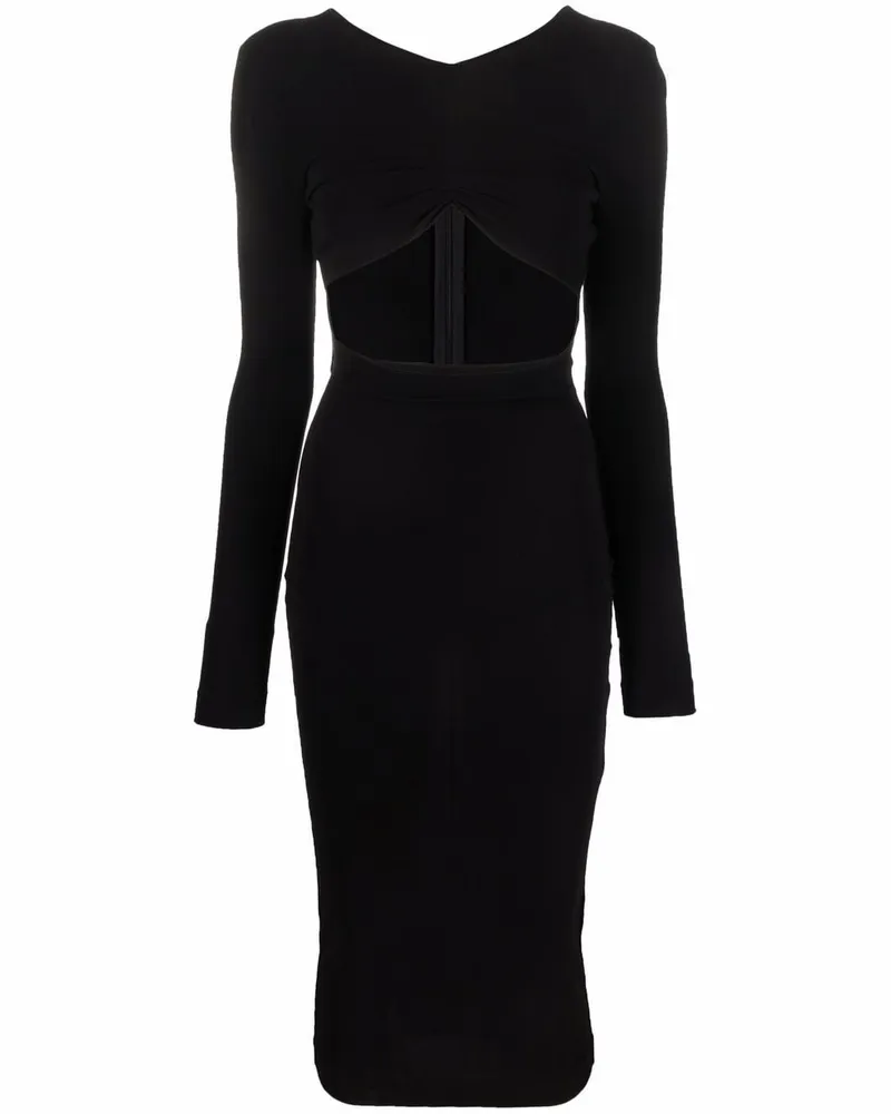 Dsquared2 ausschneiden Bleistift Midi Kleid Black