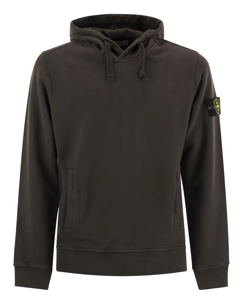 Stone Island Hoodie mit Beuteltasche Brown