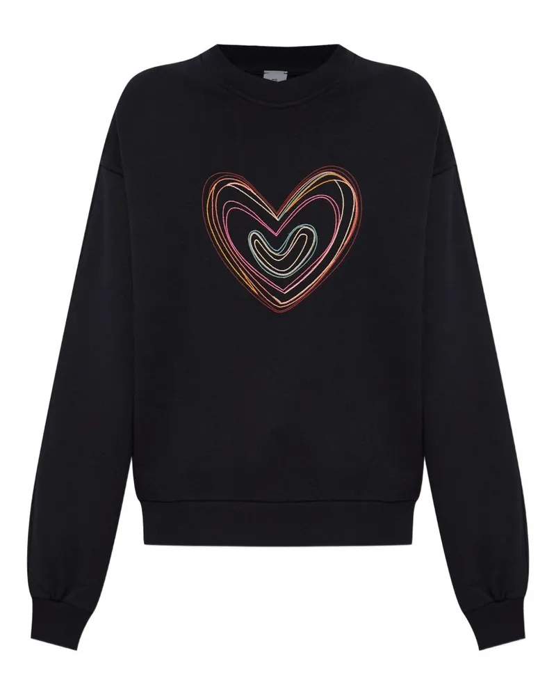 Paul Smith PS von Paul Smith Swirl Heart Cotton Sweatshirt Black