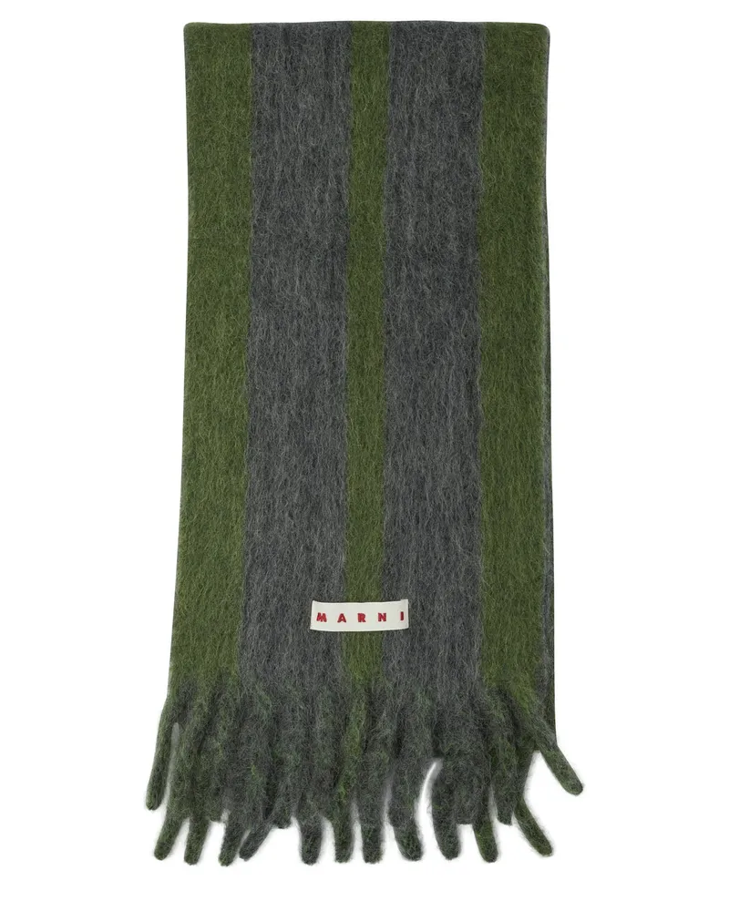 Marni Schal aus Wolle und Mohair Grey