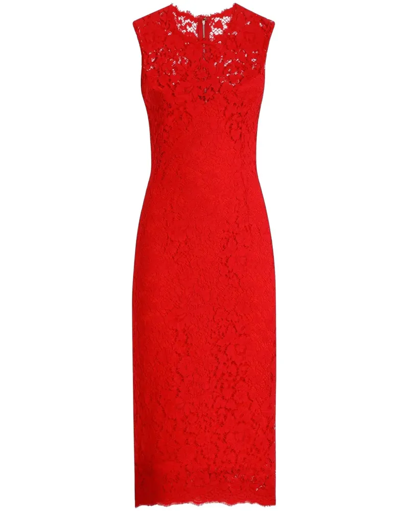 Dolce & Gabbana Floral Midi Kleid R0026