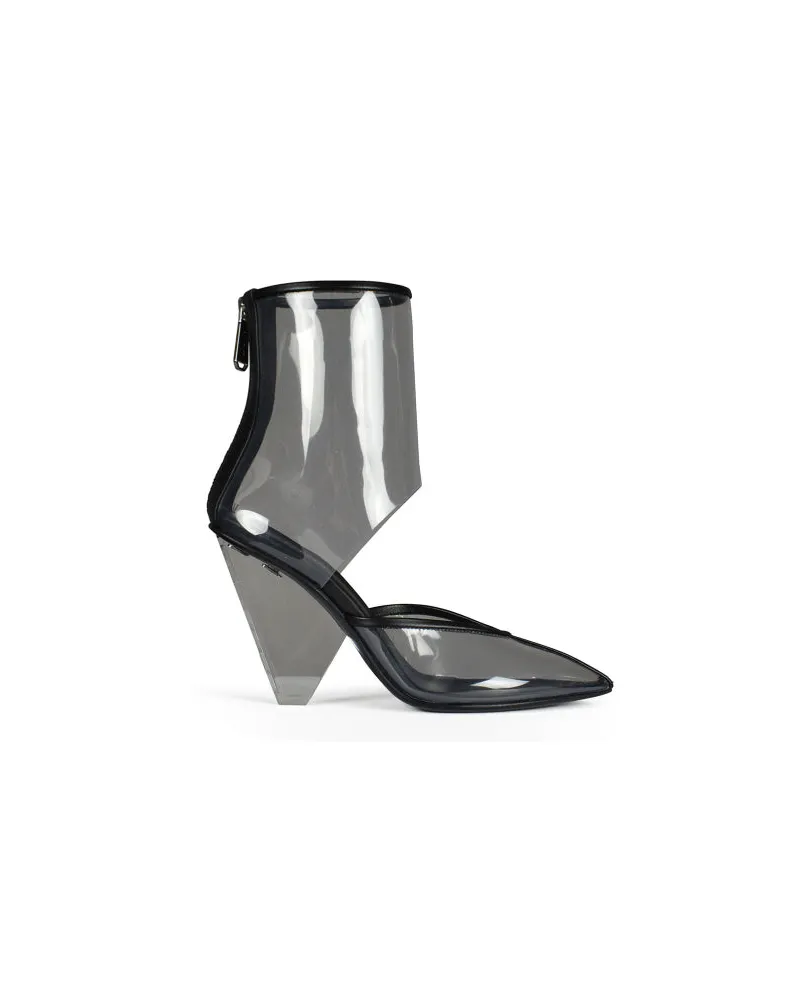 Balmain Transparenter Knöchelstiefel 95 Black