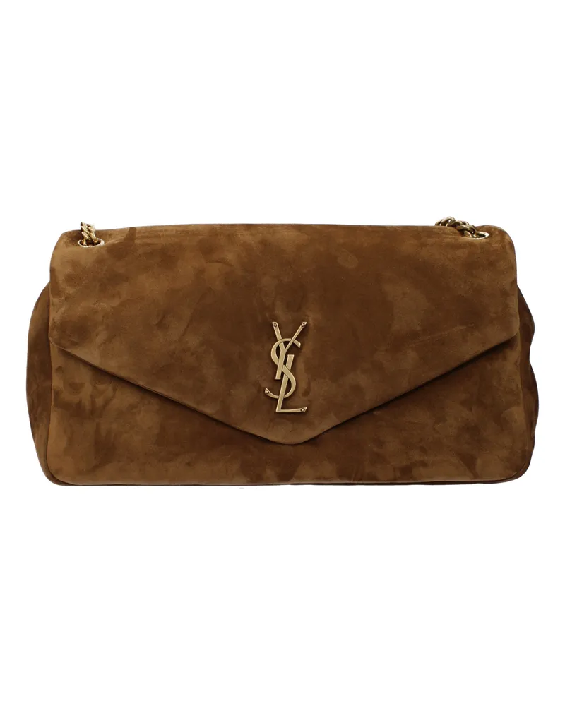Saint Laurent Damens Calypso Umhängetasche Braun/Wildleder Karamell -