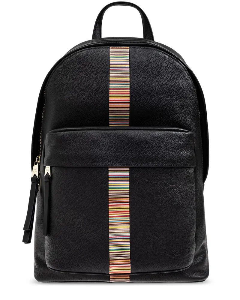 Paul Smith Lederrucksack Black