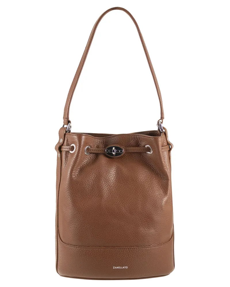 Zanellato Monda' Beuteltasche aus Leder S Brown